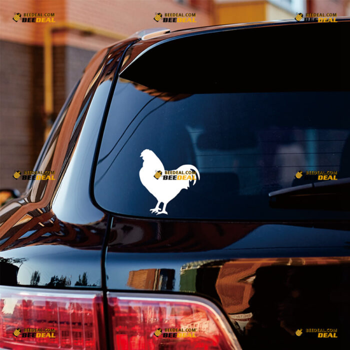 Chicken Sticker Decal Vinyl Hen Silhouette – For Car Truck Bumper Bike Laptop – Custom, Choose Size Color – Die Cut No Background
