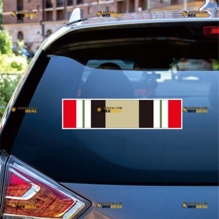 Iraq Veteran Sticker Decal Vinyl Iraq Campaign Medal – For Car Truck Bumper Bike Laptop – Custom, Choose Size, Reflective or Glossy