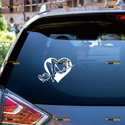 Witchy Woman Witch Heart Sexy Drive A Stick Sticker Decal Vinyl – For Car Truck Bumper Window – Custom, Choose Size Color – Die Cut No Background