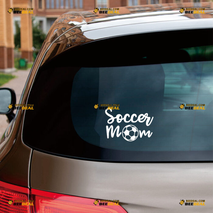 Soccer Mom Sticker Decal Vinyl Football – For Car Truck Bumper Bike Laptop – Custom, Choose Size Color – Die Cut No Background 92630916