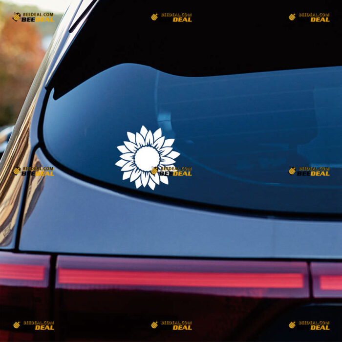 Sunflower Flower Sticker Decal Vinyl Helianthus Floral – For Car Truck Bumper Bike Laptop – Custom, Choose Size Color – Die Cut No Background 92630919