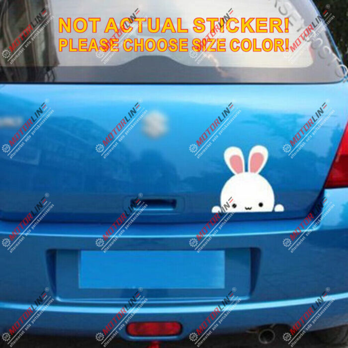 Peeping Rabbit Bunny Decal Sticker Car Vinyl Reflective Painting pick size