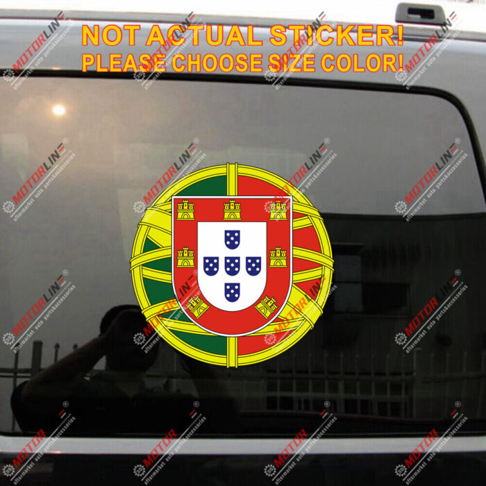 Portugal Portuguese Flag Decal Sticker Car Vinyl roundel Reflective Glossy a