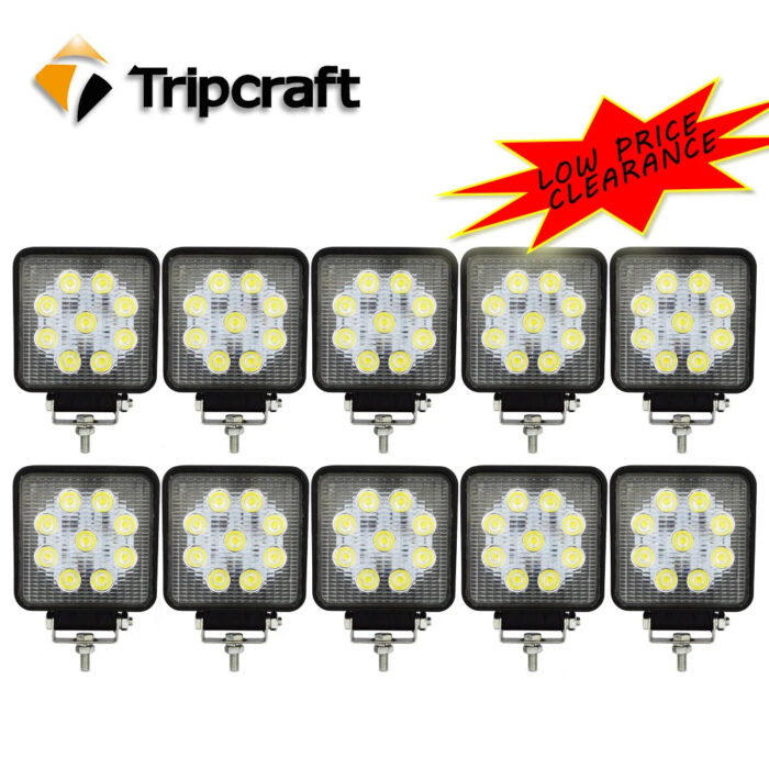 20pcs 27W LED Work Light 12V 24V Car Driving Lamp for Off road motorcycle truck ramp ATV SUV UAZ auto headlights Clearance sale!