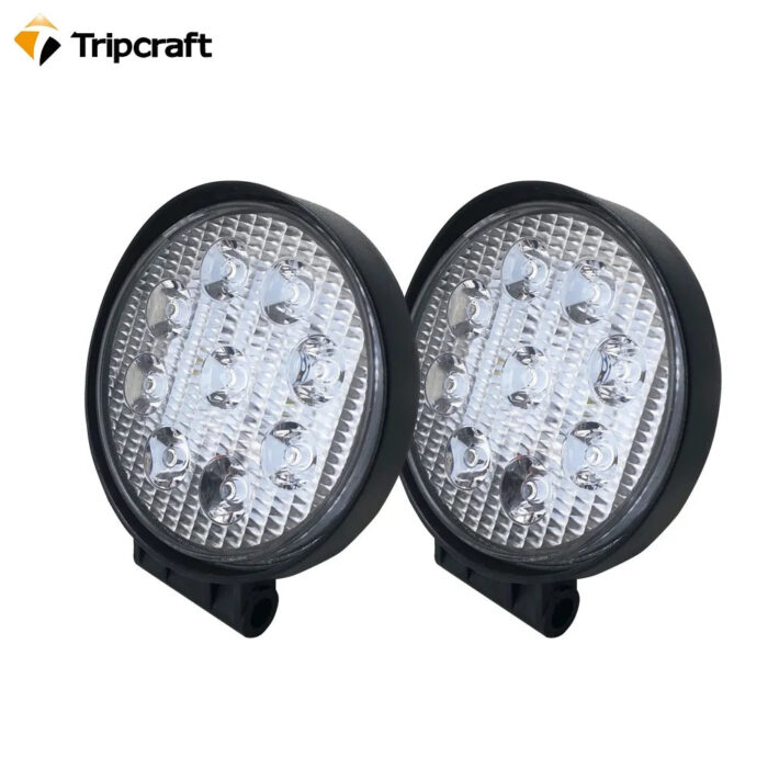 2pcs 27w LED car worklight spot beam for Offroad Motorcycle 6000K fog lamp Toyota 4WD UAZ 4x4 SUV truck ramp 12V 24V auto lights