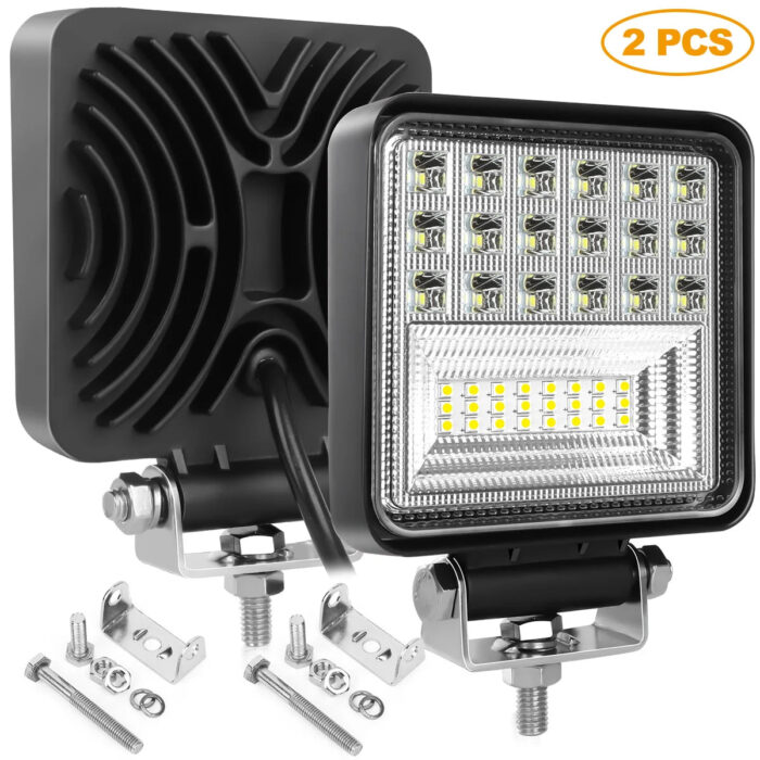 4inch 12V 24V 126W Led Work Offroad 42leds Working light for Truck Tractor SUV Car Led Headlights Off road 4x4 acessorios Bar
