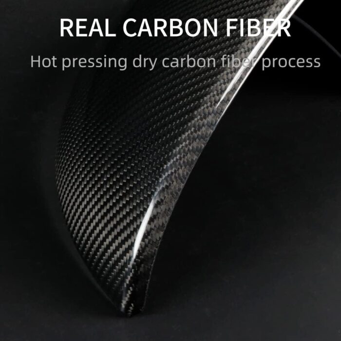JSWAN 2pcs Real Carbon Fiber Rearview Mirror Trim Cover Fit for Porsche Macan S/T/GTS (2014-2024) Rear View Mirror Trim Cap Anti-Scratch Cover, Carbon Fiber Exterior Accessories (Matte Black)