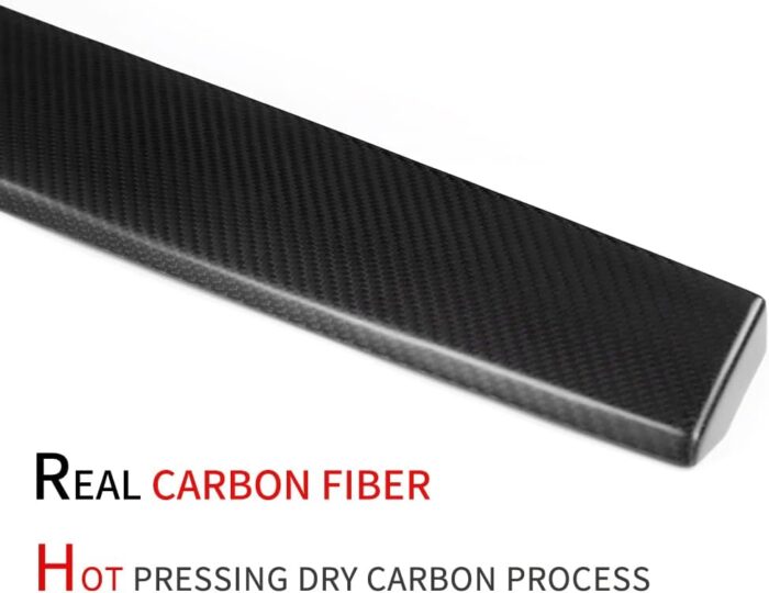 JSWAN Real Carbon Fiber Dash Cover Wrap Fit for Model 3 (2017-2022) and Model Y (2021-2022) Dashboard Cover Matte Gloss Forging 3K240 Dry Carbon Fiber Dash Panel Sticker(M3/Y-Dashboard Matte)