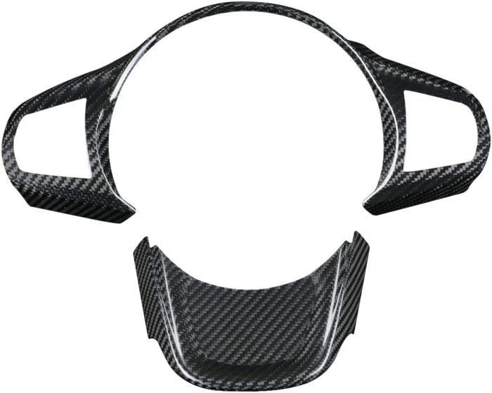 JSWAN Carbon Fiber Steering Wheel Panel Cover Fit for Toyota Supra GR A90 MK5 Steering Wheel Frame Trim, Steering Wheel Button Cover, Car Steering Wheel Panel Trim (Lower Part)