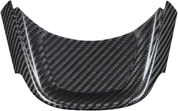 JSWAN Carbon Fiber Steering Wheel Panel Cover Fit for Toyota Supra GR A90 MK5 Steering Wheel Frame Trim, Steering Wheel Button Cover, Car Steering Wheel Panel Trim (Lower Part)