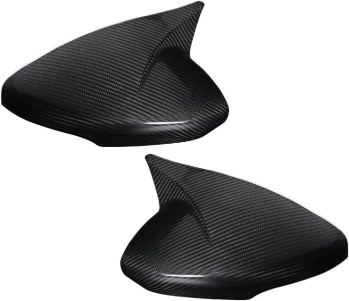 JSWAN Carbon Fiber Rear View Mirror Cover For Mustang Mach E Mach-E(2021 to 2023) Side Wing Rear View Mirror Trim Caps Covers, Side Mirror Cap RearView Mirror Cover