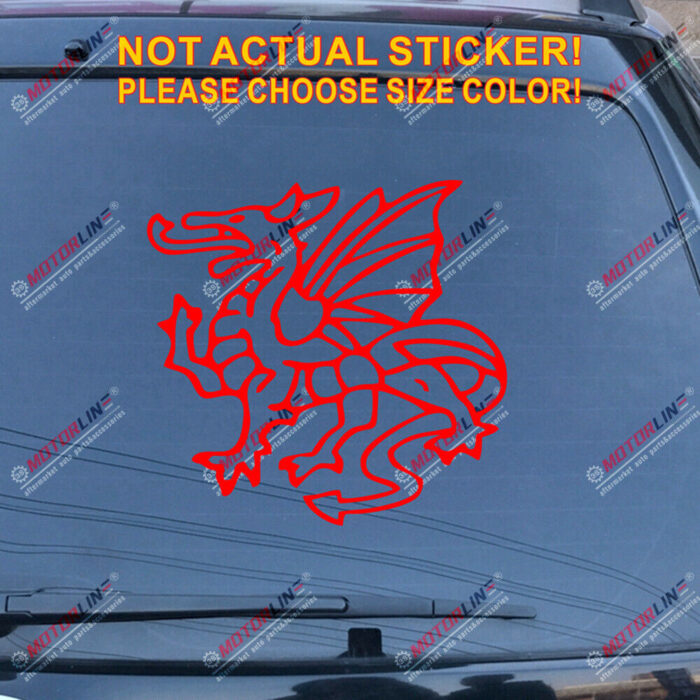 Anglo Saxon White Dragon Decal Sticker England English Car Vinyl pick size g