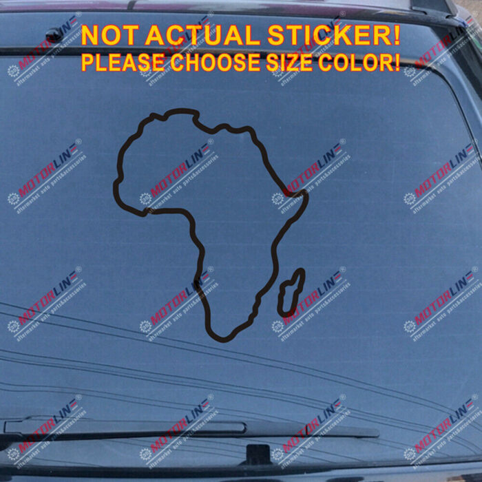 Africa outline map Pan African Decal Sticker Car Vinyl pick size color