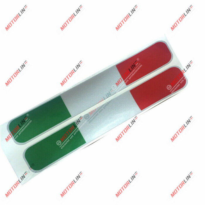 2x Italy Italian Flag Decal Sticker Car Vinyl Reflective Glossy stripes b