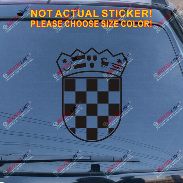 Coat of arms of Croatia Republic Decal Sticker Car Vinyl die cut pick size color