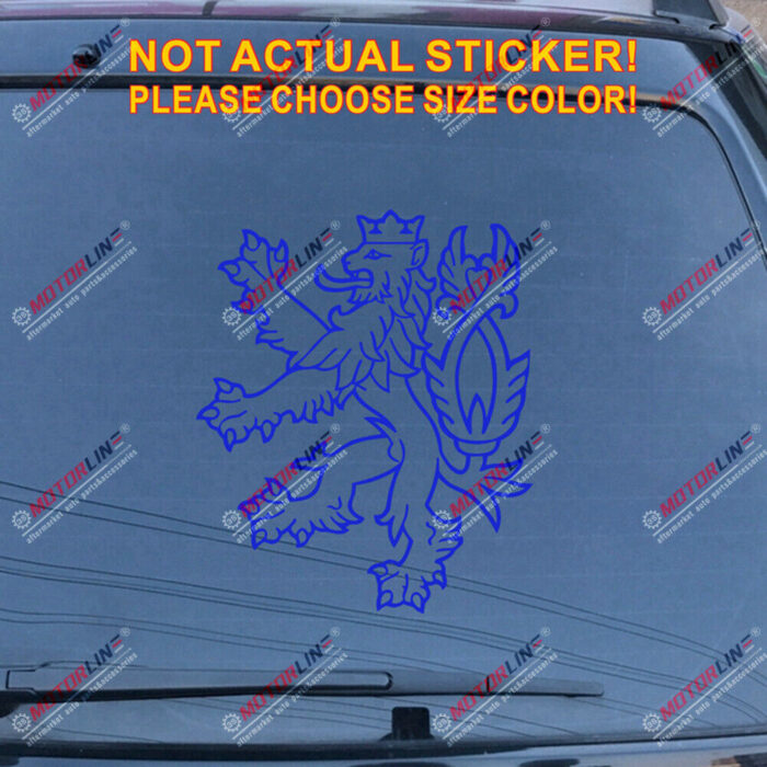 Czech Republic Lion Decal Sticker Czechs Car Vinyl pick size color no bkgrd d