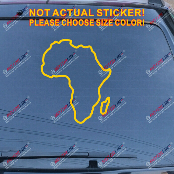 Africa outline map Pan African Decal Sticker Car Vinyl pick size color