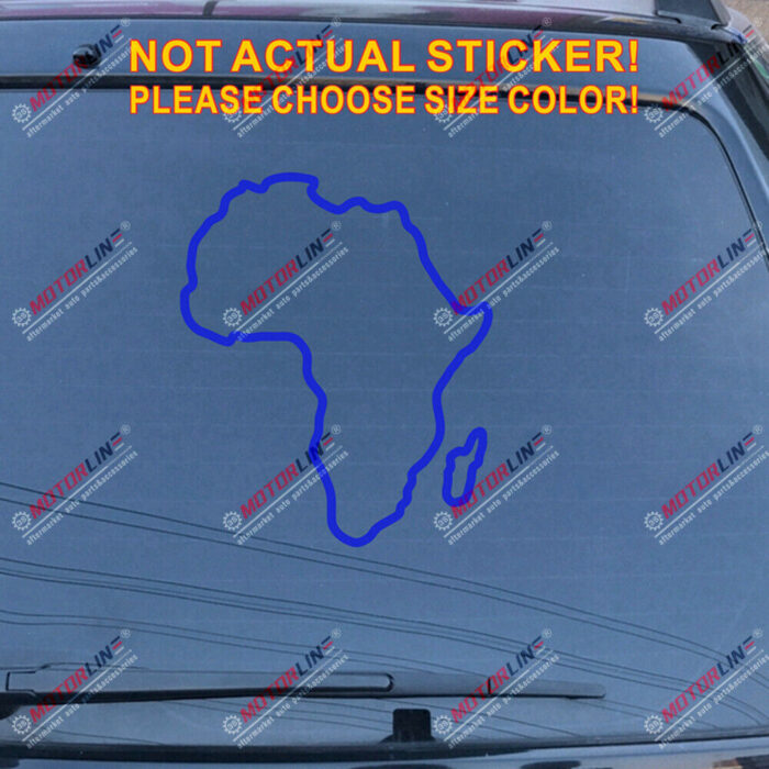 Africa outline map Pan African Decal Sticker Car Vinyl pick size color