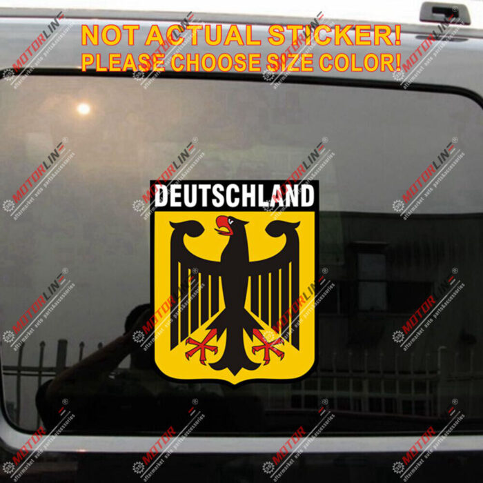 German Coat of Arms Eagle Germany Decal Sticker Car Vinyl Reflective Glossy b