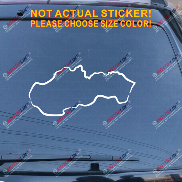 Slovak Slovakia Map Decal Sticker Slovakian Outline Silhouette Car Vinyl b