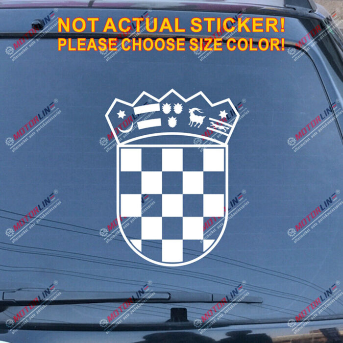 Coat of arms of Croatia Republic Decal Sticker Car Vinyl die cut pick size color