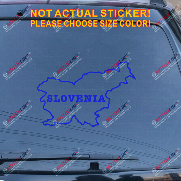 Slovenia Pride Map Decal Sticker Slovenian Outline Silhouette Car Vinyl Home