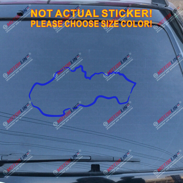 Slovak Slovakia Map Decal Sticker Slovakian Outline Silhouette Car Vinyl b