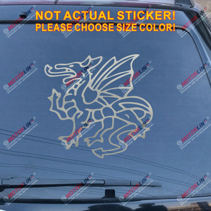 Anglo Saxon White Dragon Decal Sticker England English Car Vinyl pick size g