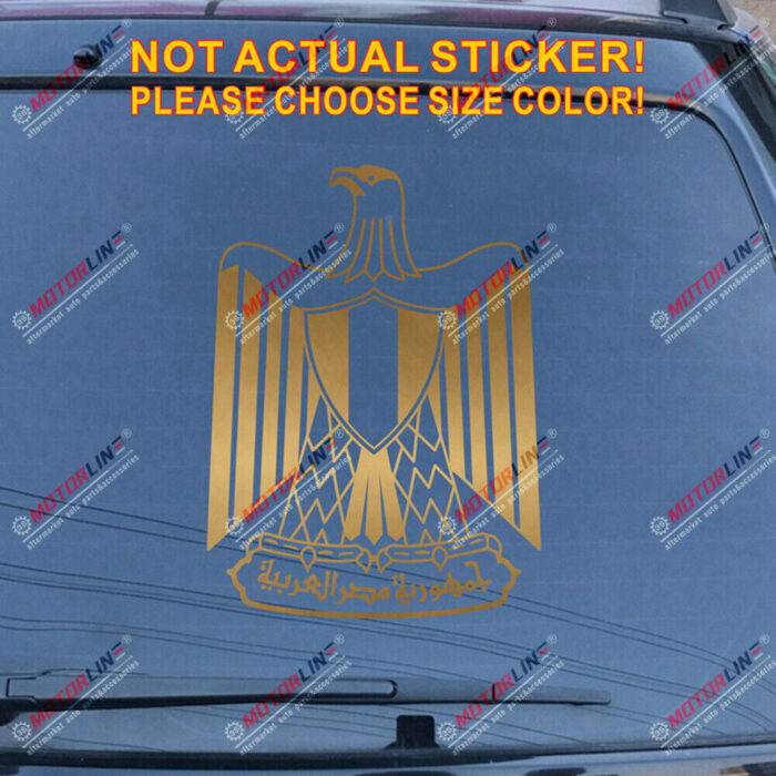 Egypt Coat of arms Egyptian Decal Sticker Car Vinyl pick size color no bkgrd
