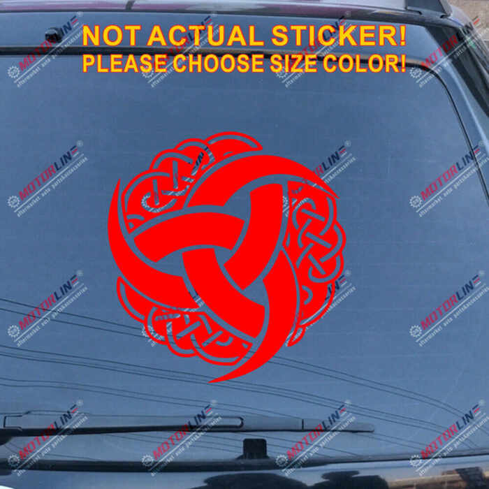 Triple Horn of Odin Decal Sticker Celtic Knot Norse Viking Car Vinyl pick size a