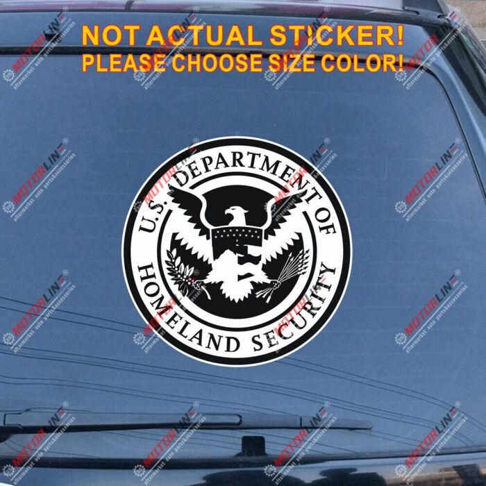 US Homeland Security Decal Sticker Car Vinyl Reflective Glossy black printed