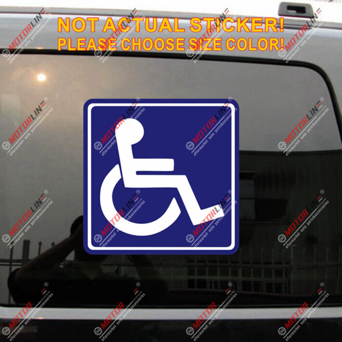 Handicap Symbol Wheelchair Disabled Decal Sticker Car Vinyl Reflective Glossy