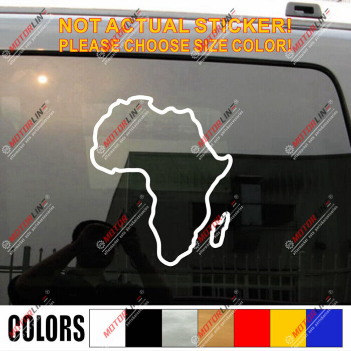 Africa outline map Pan African Decal Sticker Car Vinyl pick size color
