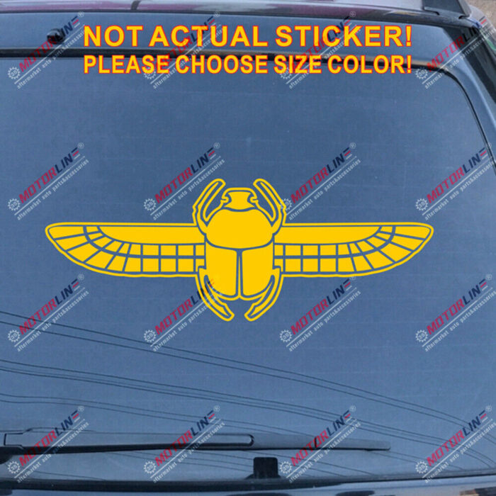 Scarab Beetle Egypt Decal Sticker Car Vinyl pick size color no bkgrd winged