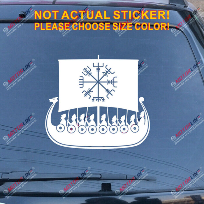 Dragon Head Viking Ship Decal Sticker Vegvisir Compass Car Vinyl Norse Odin