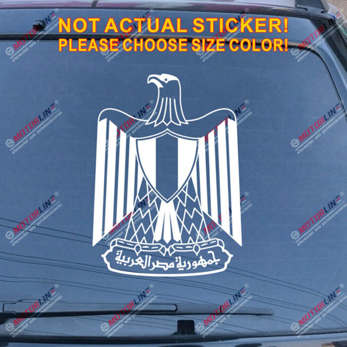 Egypt Coat of arms Egyptian Decal Sticker Car Vinyl pick size color no bkgrd