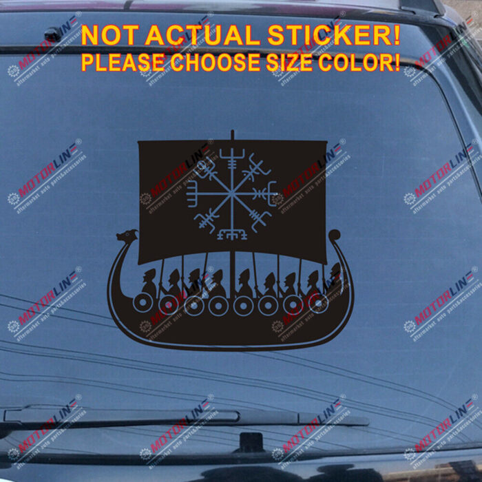 Dragon Head Viking Ship Decal Sticker Vegvisir Compass Car Vinyl Norse Odin