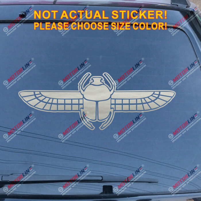 Scarab Beetle Egypt Decal Sticker Car Vinyl pick size color no bkgrd winged