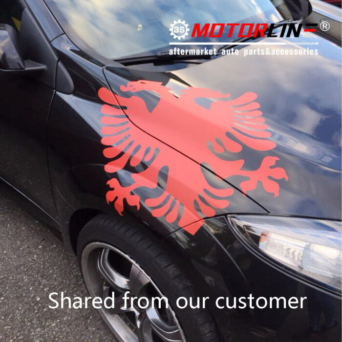 Love Albania Double headed Eagle Decal Sticker Car Vinyl Heart Beat EKG