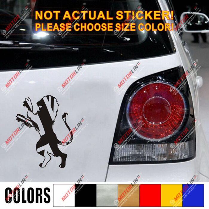 England Lion UK flag British Union Jack Decal Sticker Car Vinyl pick size color