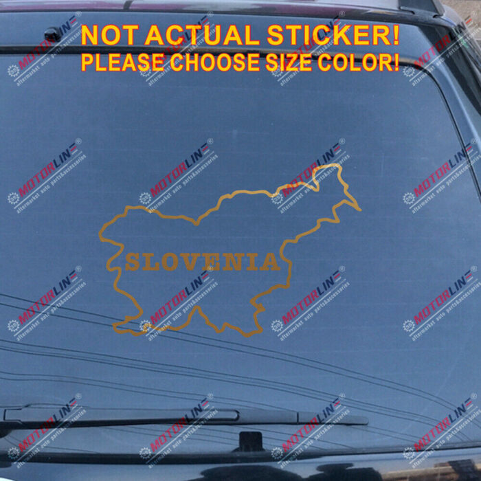 Slovenia Pride Map Decal Sticker Slovenian Outline Silhouette Car Vinyl Home