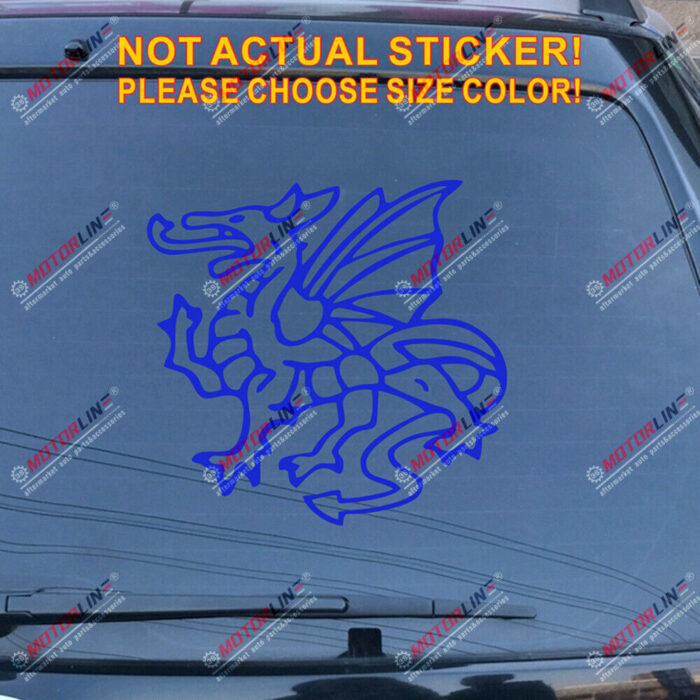 Anglo Saxon White Dragon Decal Sticker England English Car Vinyl pick size g