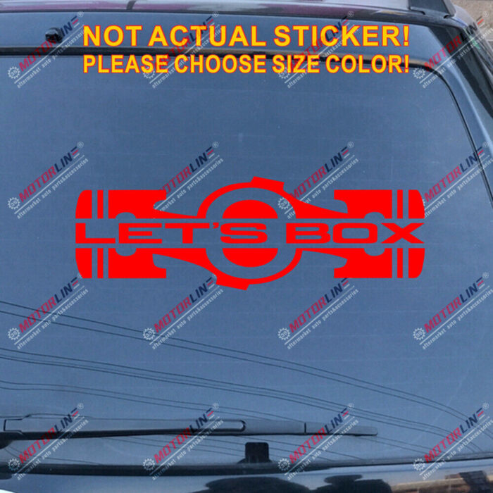 Let's Box Boxer Flat Engine Fit for Subaru Decal Sticker Car Vinyl b
