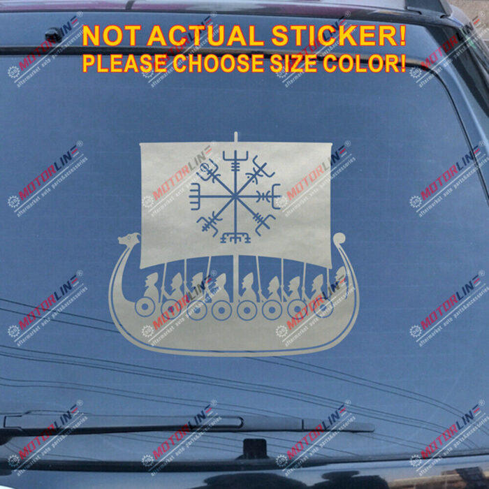 Dragon Head Viking Ship Decal Sticker Vegvisir Compass Car Vinyl Norse Odin