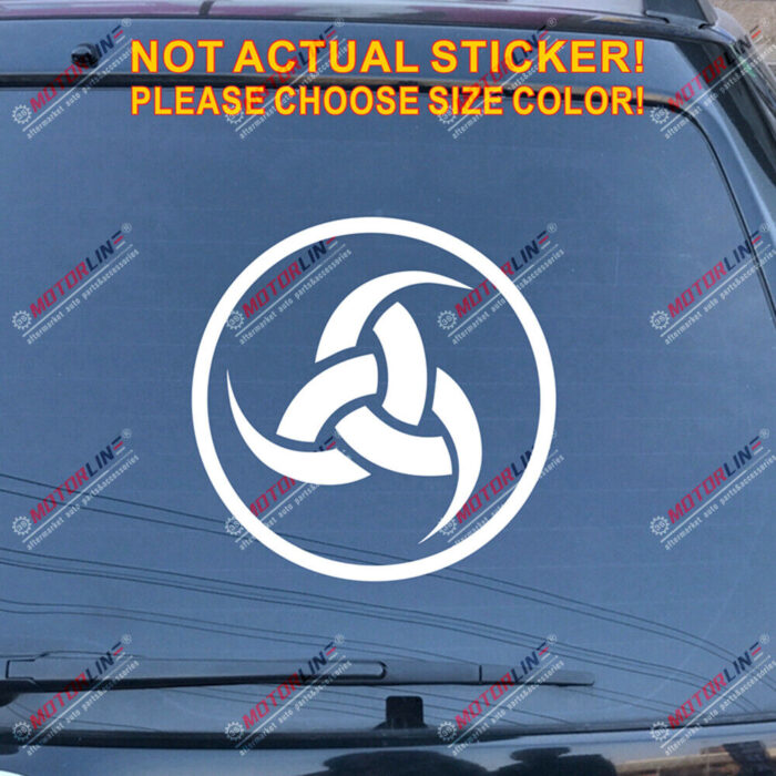 Triple Horn of Odin Decal Sticker Norse Viking Car Vinyl pick size color round