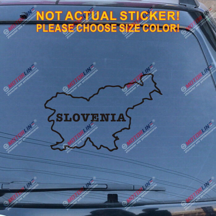 Slovenia Pride Map Decal Sticker Slovenian Outline Silhouette Car Vinyl Home