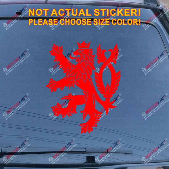 Czech Republic Lion Decal Sticker Czechs Car Vinyl pick size color no bkgrd b