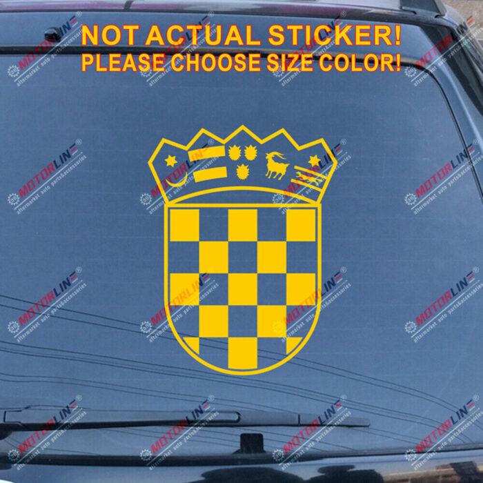 Coat of arms of Croatia Republic Decal Sticker Car Vinyl die cut pick size color