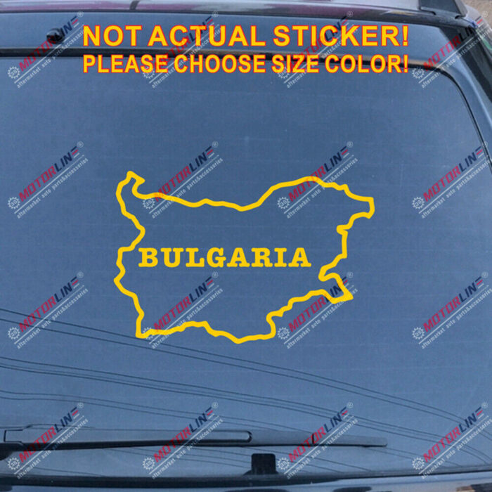 Bulgaria Map Outline Silhouette Decal Sticker Country Car Vinyl Bulgarian a