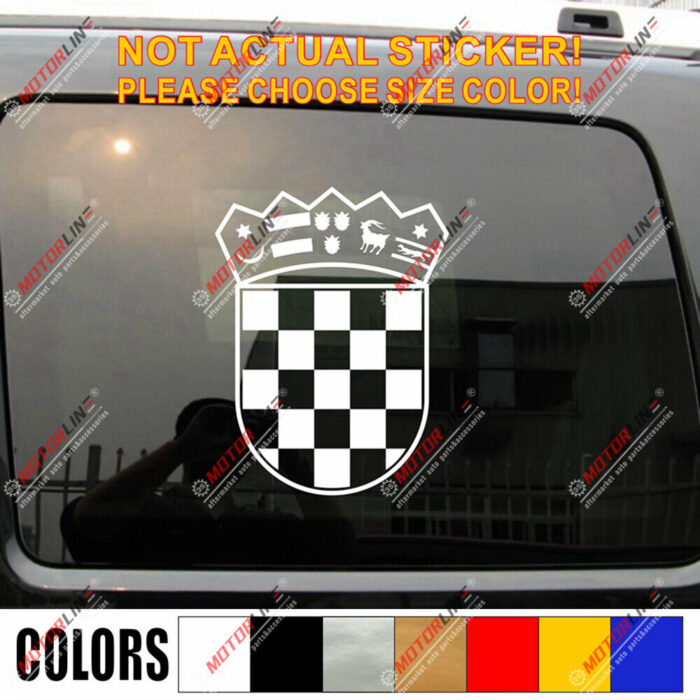 Coat of arms of Croatia Republic Decal Sticker Car Vinyl die cut pick size color